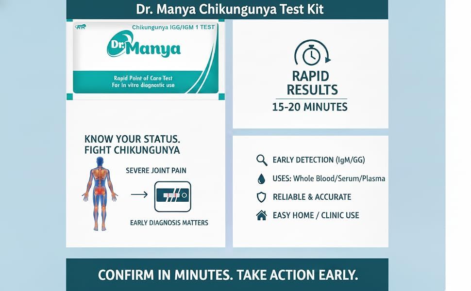 Dr. Manya Chikungunya IgG/IgM Antibody Test Kit — Pack of 10 — product information 1