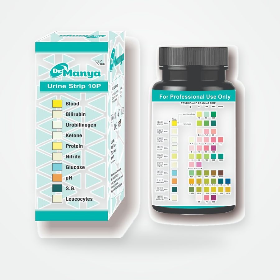 10 Parameter Urine Test Strips — 100 Strips