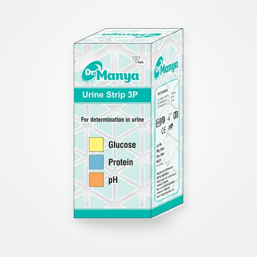 Dr. Manya 3 Parameter Urine Strips — 100 Strips
