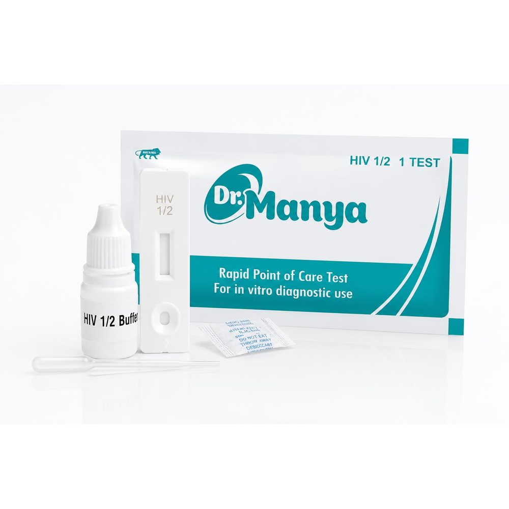 HIV 1/2 Rapid Test Kit, Individually Sealed Cassettes — Pack of 5