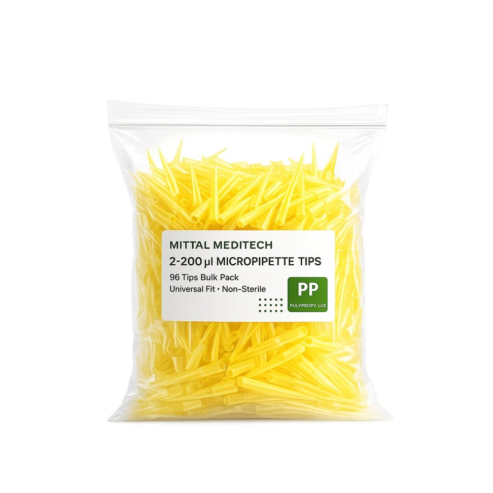 Micropipette Tips 2–200 µl, Yellow — Pack of 1000