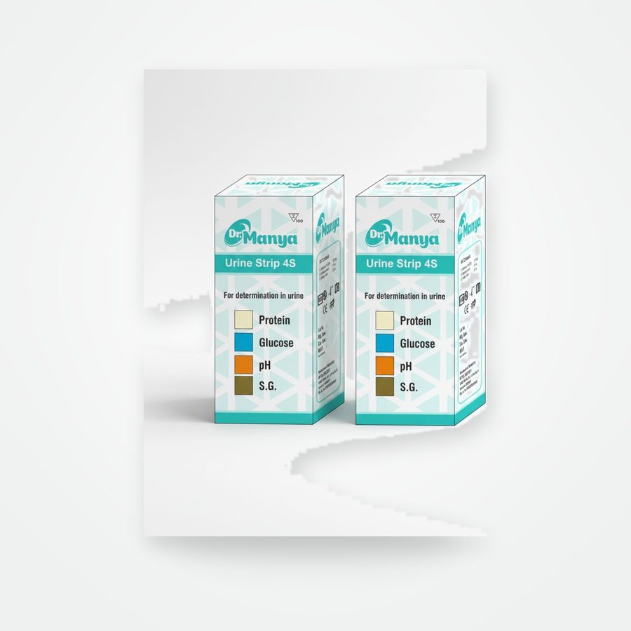 Dr. Manya Urine Strip 4S (Protein, Glucose, pH, S.G.) — 2 Bottles