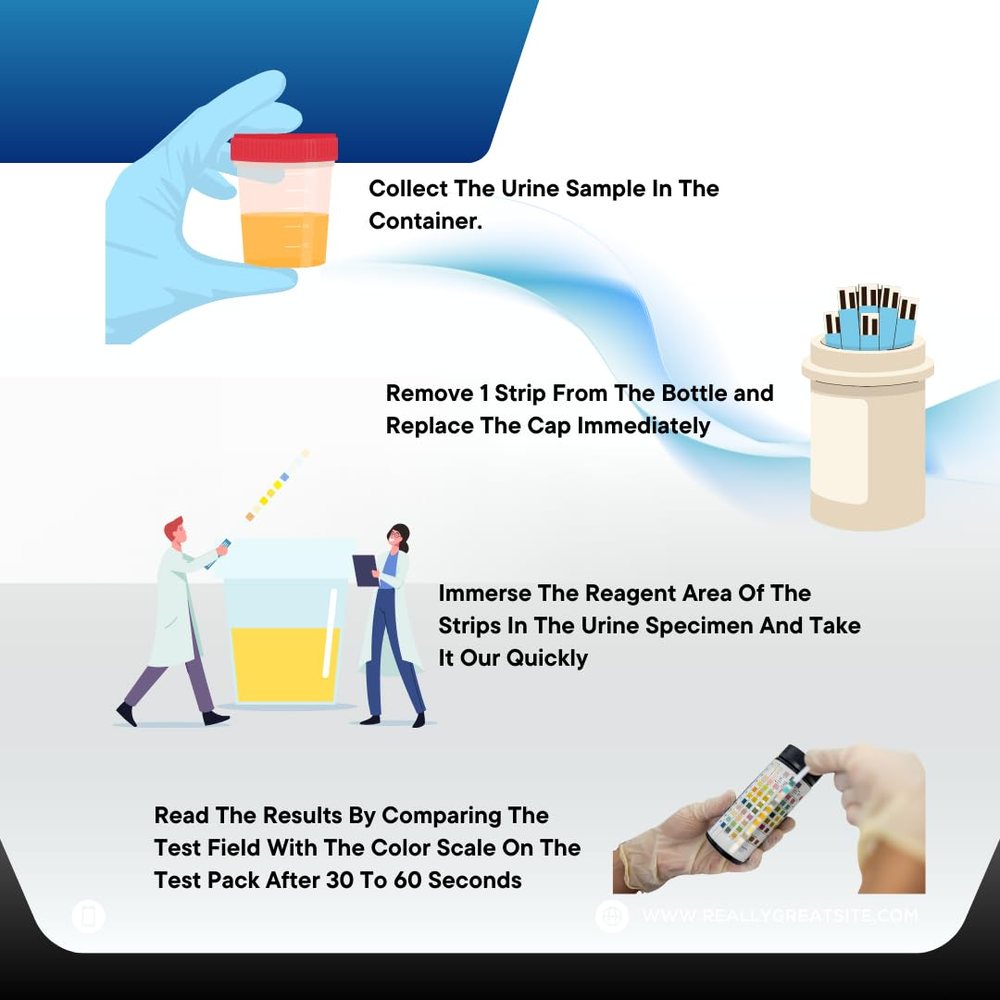 Urine Test Strips 2 Parameter (Glucose, Protein) — 2 Bottles, 200 Strips — image 3