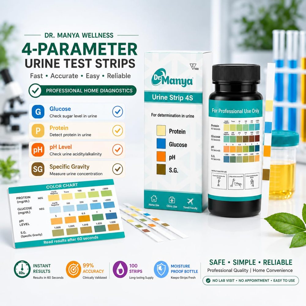 Urine Test Strips 4S (Glucose, Protein, pH, S.G.) — 100 Strips — image 2
