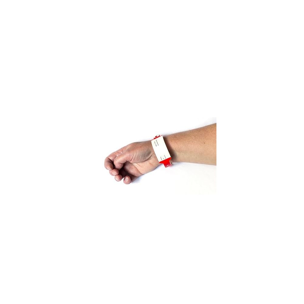 Adult Patient ID Wristbands, Red — Pack of 100 — image 4