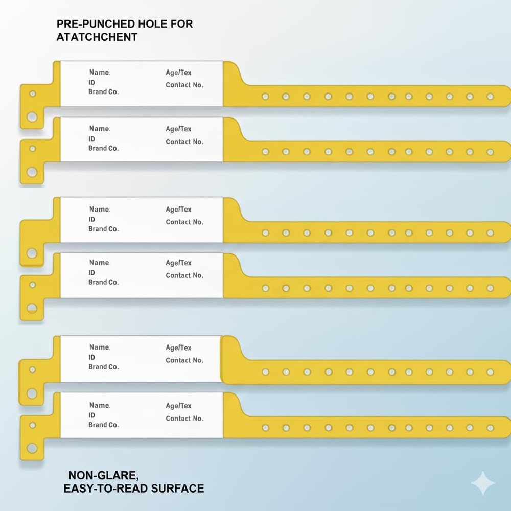 Adult Patient ID Wristbands, Yellow — Pack of 100 — image 2