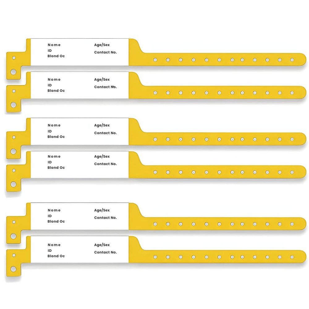 Patient ID Wristbands — Red, Yellow & Pink, Pack of 100 — image 3