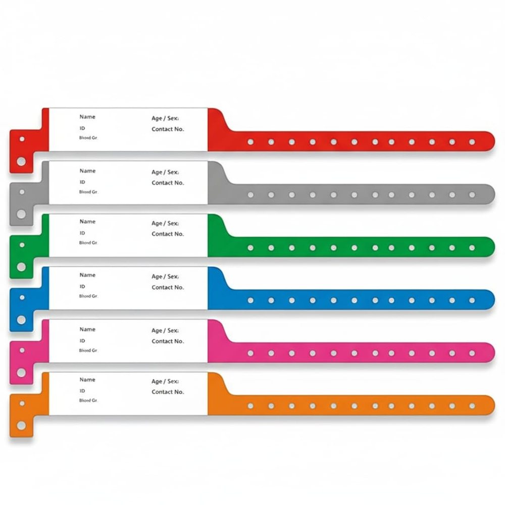 Patient ID Wristbands — Red, Yellow & Pink, Pack of 100 — image 4