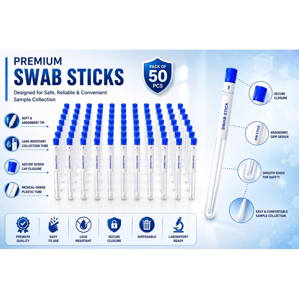 Sterile Cotton Swab Sticks 6 inch — Pack of 50 — image 2