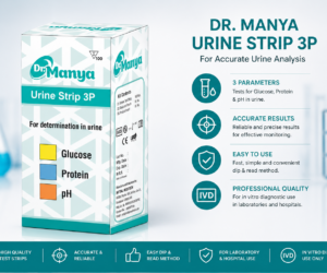 Dr. Manya Urine Strip 3 Parameter Test Kit for Glucose, Protein and pH Urinalysis – Professional In Vitro Diagnostic Use