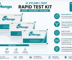 Dr. Manya H. Pylori Rapid Test Kit Pack of 3 for Professional In Vitro Diagnostic Use with Fast and Accurate Results